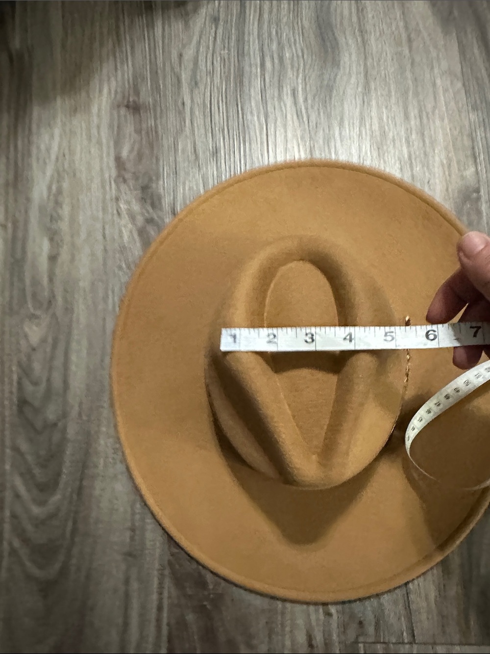 Vici Camel Wide-Brim Felt Fedora with Snake-Print Band - Picture 15 of 15
